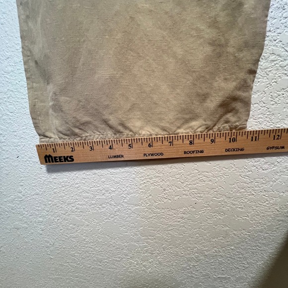 Liz Claiborne Tabitha Silk Linen Tan Wide Leg Capri Pants‎ Size 14 - Picture 4 of 11